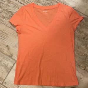Classic Peach V neck Tshirt from Express